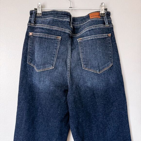 Judy Blue Dark Wash Wide Leg Crop Jean Size 7/28 - Picture 5 of 9